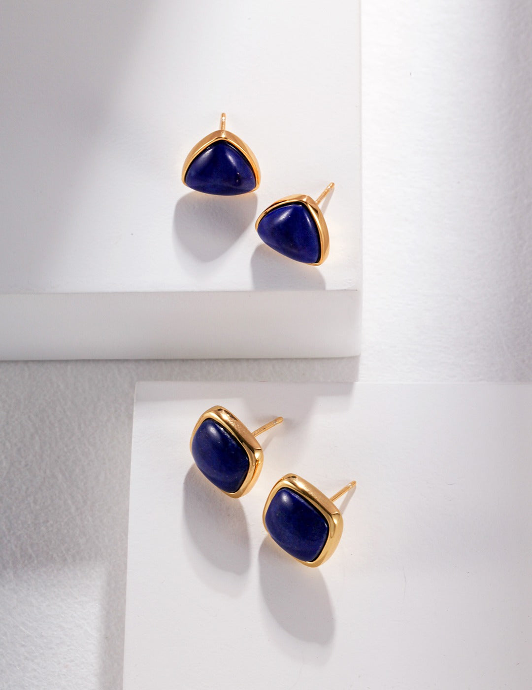 Medieval Series Natural Lapis Lazuli Klein Blue Earrings