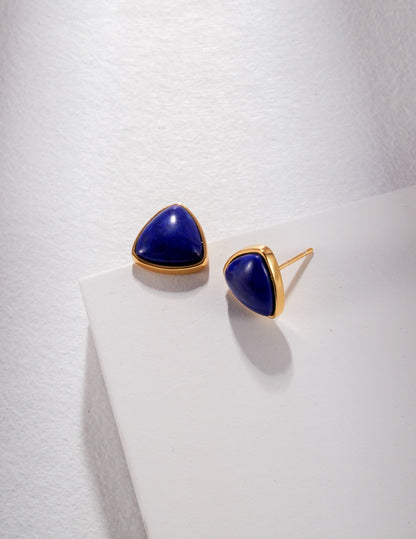 Medieval Series Natural Lapis Lazuli Klein Blue Earrings