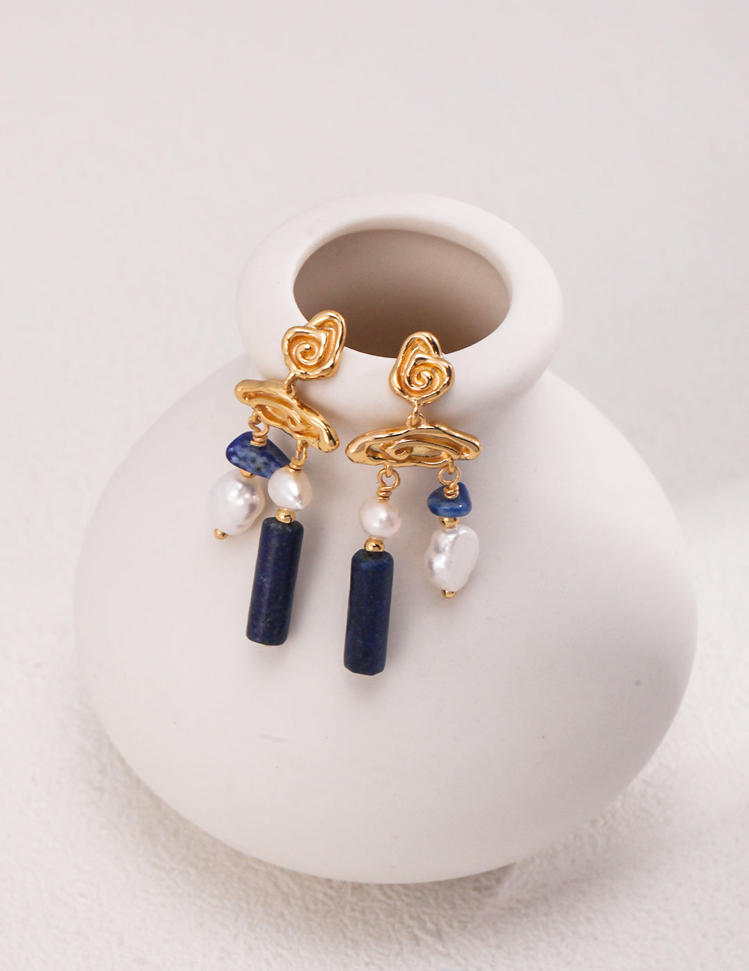 Medieval Series Heavenly Azure Drops Earrings-E01111-2